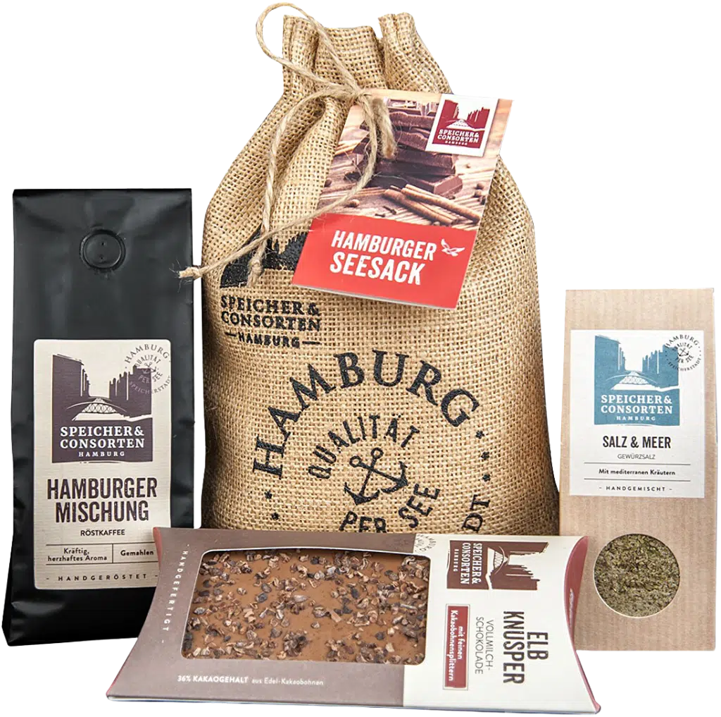 German 3 Piece Holidays Gift Set, Chocolate Coffee and Spices New in Gift Sack