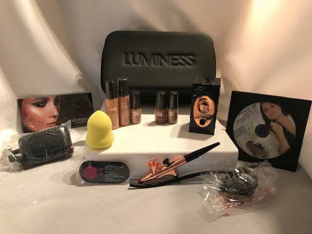 Luminess Airbrush ICON Makeup System No drip Stylus 5pc Makeup+Travel Case+ GIFT