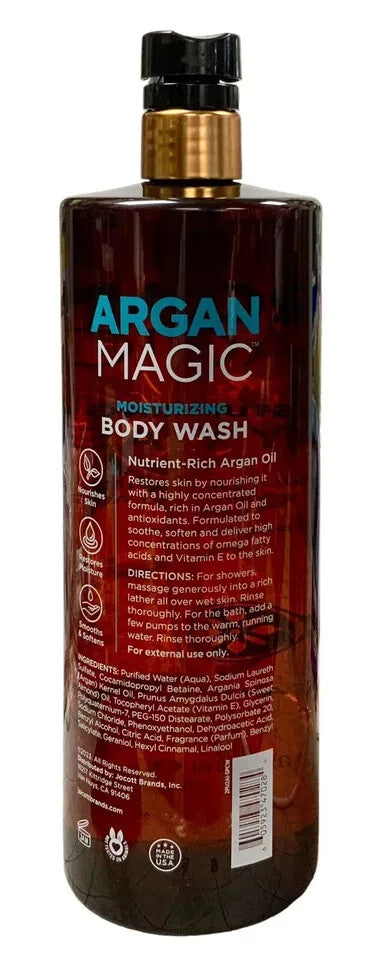 Argan Magic Exfoliating Body Wash Moroccan Beauty Secret 32oz Paraben Free NEW