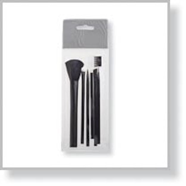 New 6-Piece Makeup/Cosmetics Black Brush Starter Set Travel Brush Pouch,FreeShip