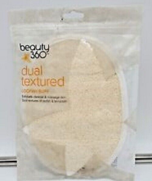 ONE Beauty 360 Dual Textured Loofah Buff Exfoliates Cleanses & Massages Skin