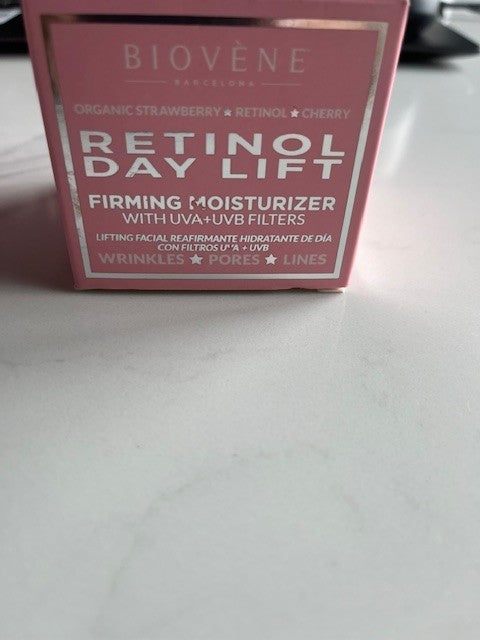 Biovene Retinol DAY Lift Tightening Cream, Organic Strawberry, 1.69 Fl Oz NIB
