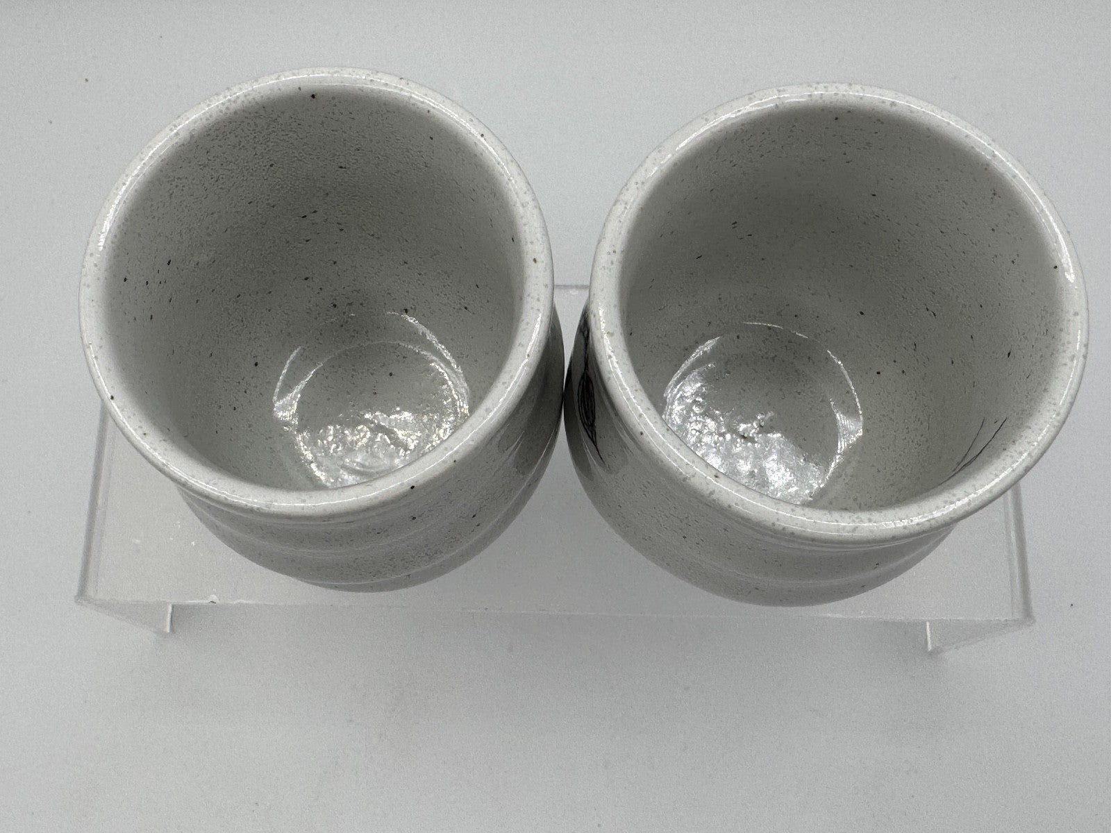 Authentic Japanese Yunomi Tea Cups Red & Blue Set, Collectable Asian Set, New