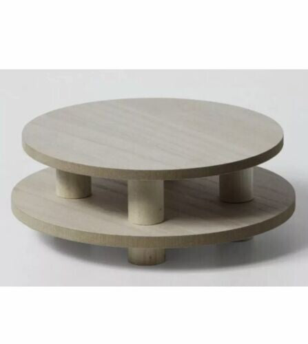 Target Bullseye 2 Count Wood Risers Centerpiece Cake Stand, Soap, Stand Tray NIP
