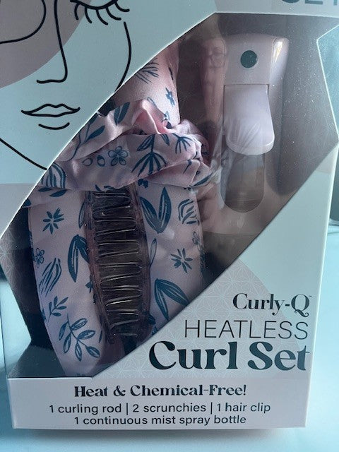 Curly-Q Heatless Curl Set, 5-Piece, Chemical-Free, Protect Hair Add Volume NIB