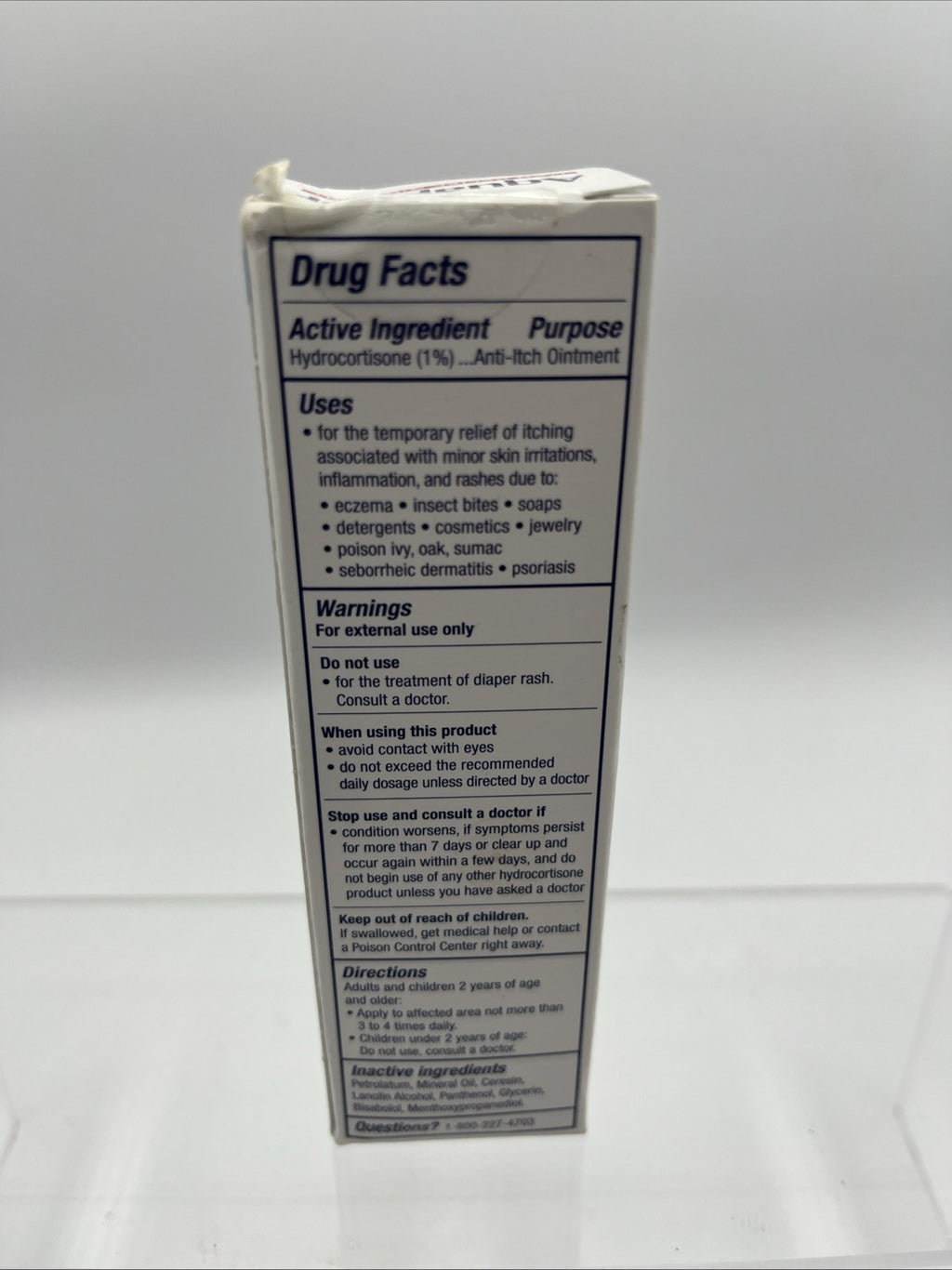 Aquaphor Children's Anti- Itch Relief Ointment 1 oz 1% Hydrocortisone 8/26 NIB