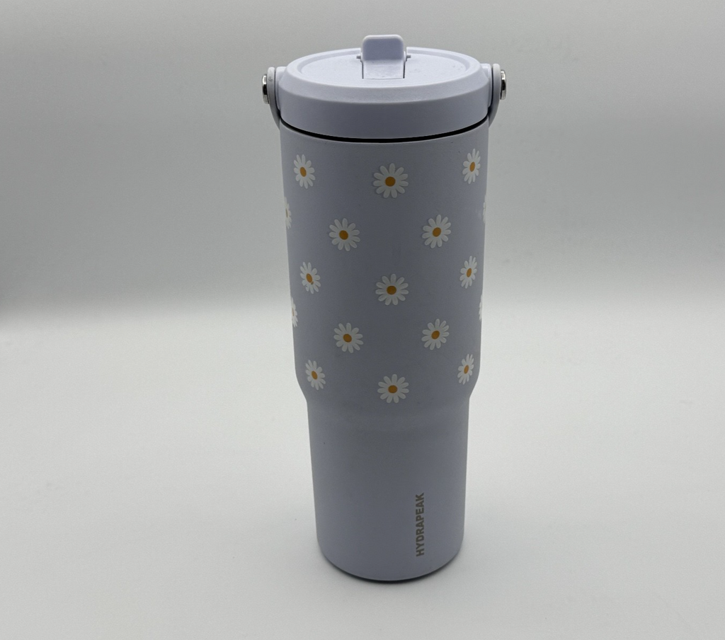 Hydrapeak 32 Ounce Daisy Print Lilac Stainless Steel Tumbler