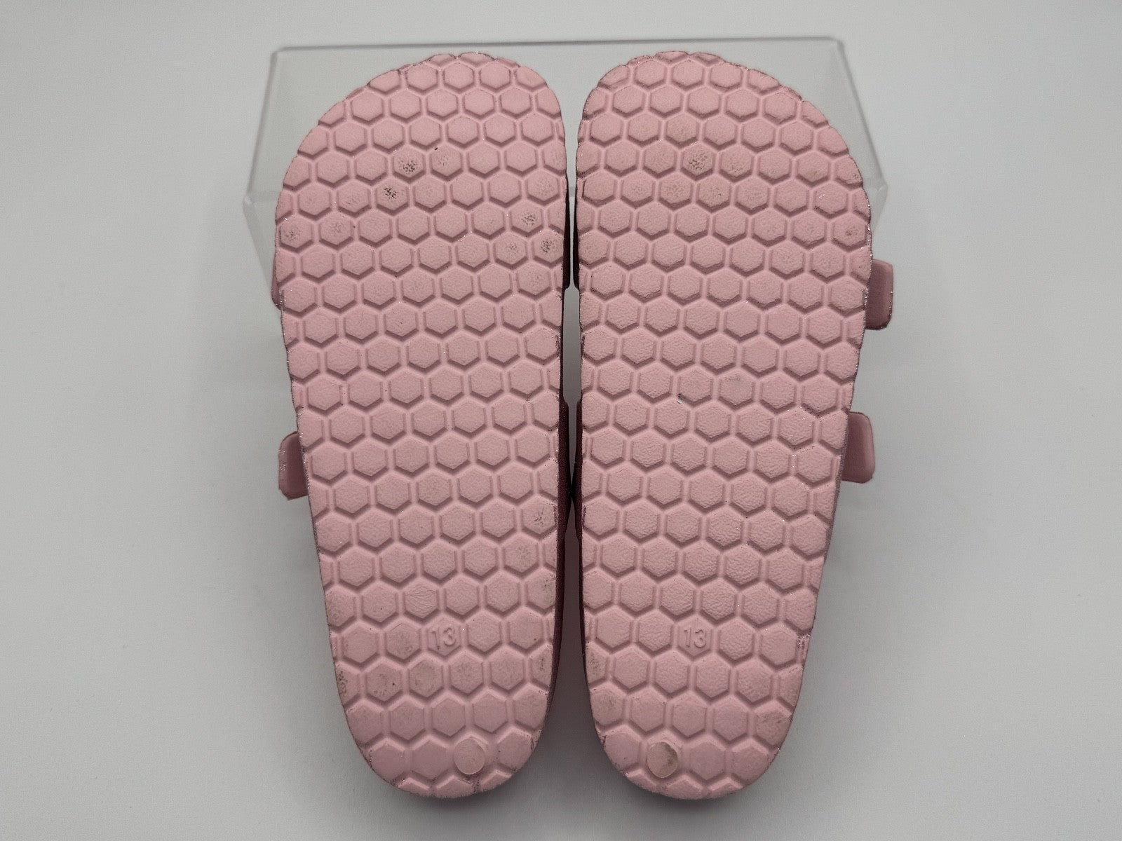 Cat & Jack Girls Summer Sandal, Pink Glitter, Size 13, Beach, Pool, Open Toe NEW