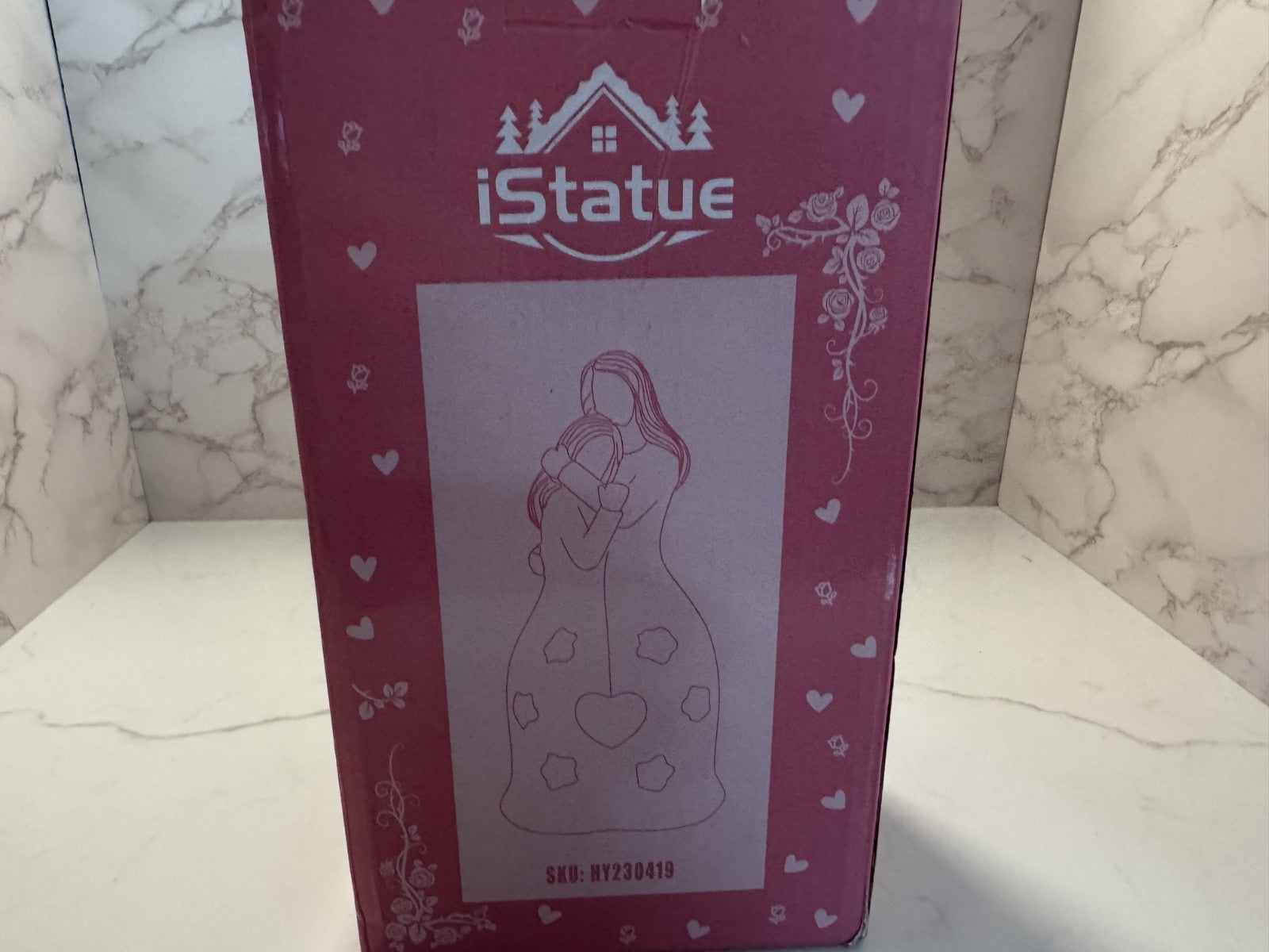 iStatue Lighted LED Candle Holder Statue NIB Light & Love Mom & Daughter NIB