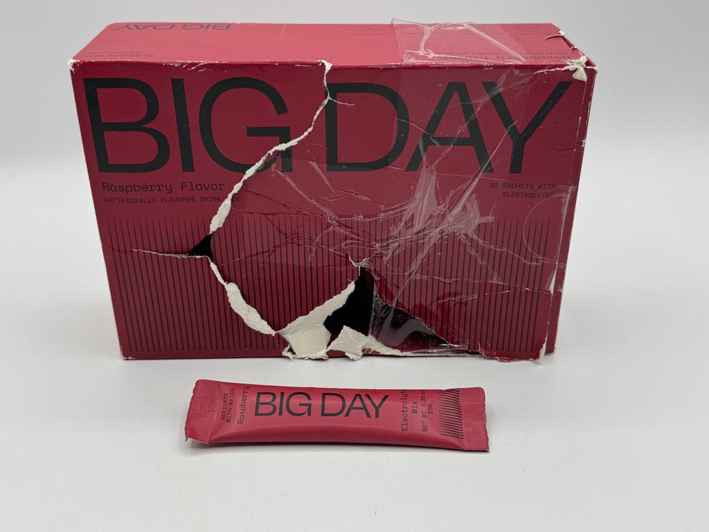 Big Day Instant Hydration Electrolytes Powder Packs Raspberry Drink Mix 24 pk.