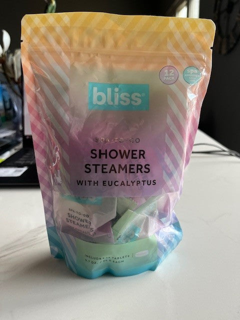 Energizing Shower Spa Eucalyptus Shower Steamers by Bliss 12ct tablets,Relax NIB