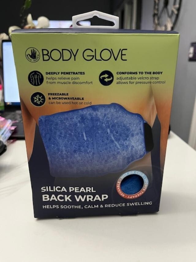 Body Glove Hot Cold Reusable Gel Bead Silica Sport Therapy Back Wrap Non Toxic