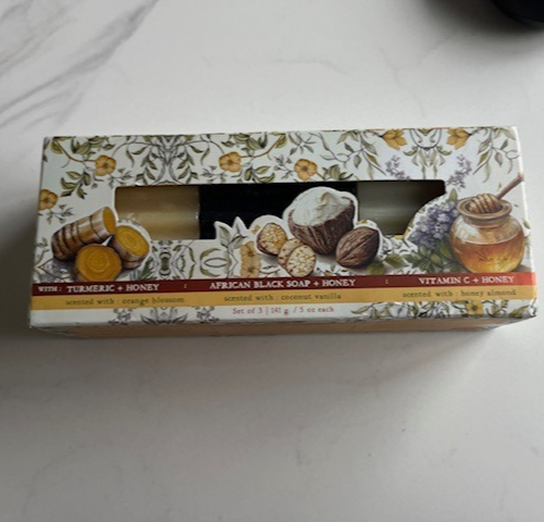 Well Body Co. Orange Blossom, Coconut Vanilla,Honey Almond Bar Soap Trio 5oz ea.