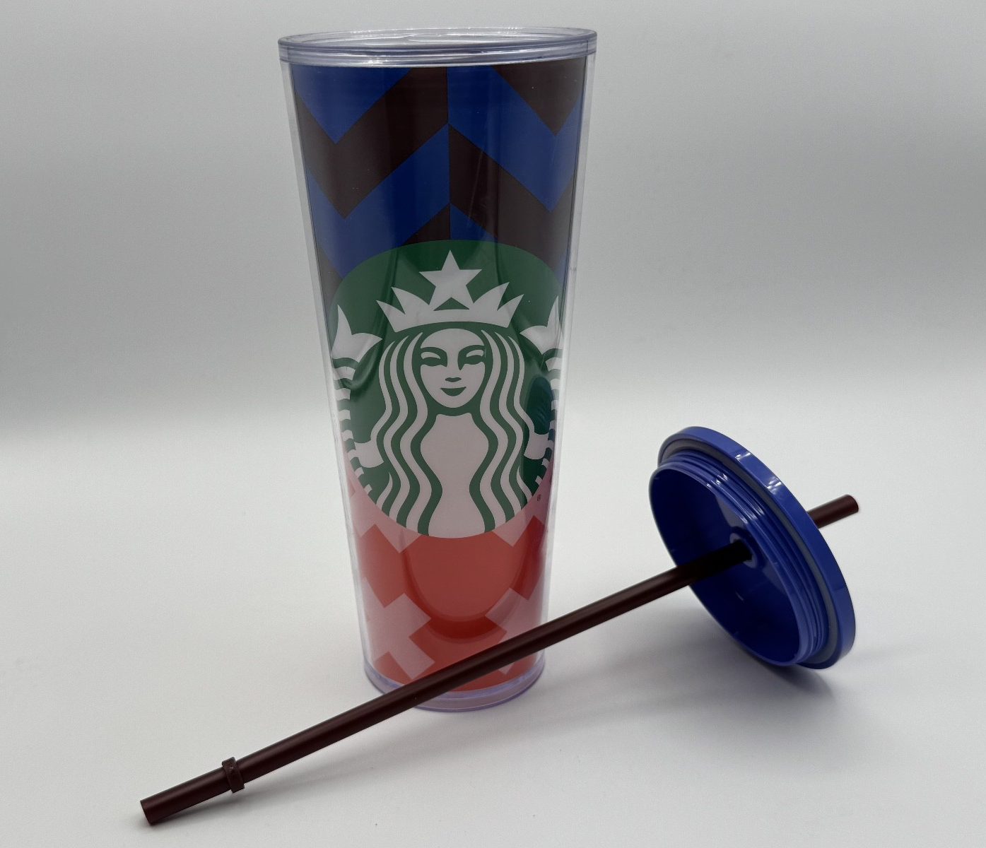 Starbucks 2021 Back To School Multicolor 24 Oz. Cold Cup Tumbler w/ Straw, NEW