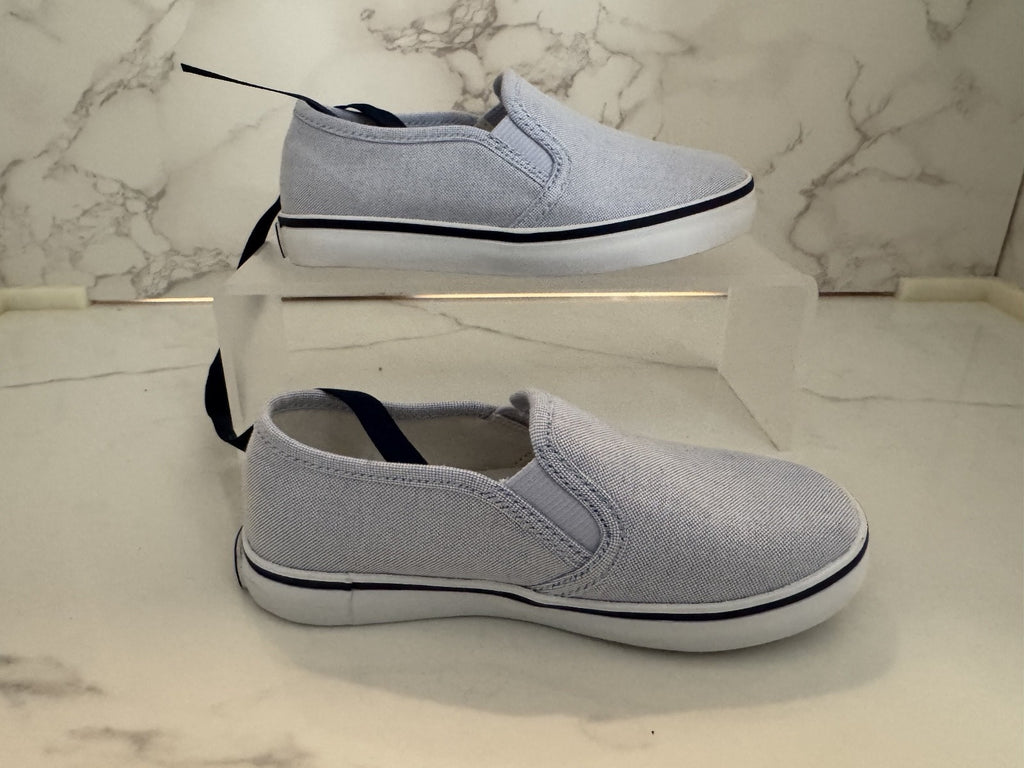 Janie and Jack Toddler Size 9 Denim Blue Slip On, Unisex Pre-owned Excellent