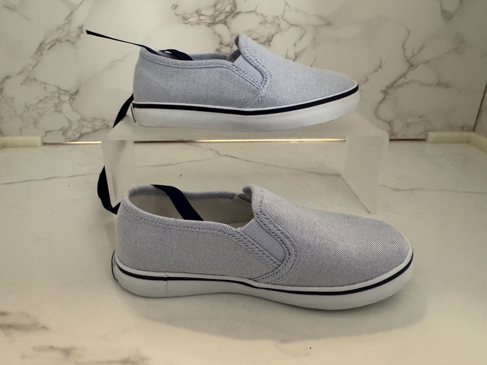 Janie and Jack Toddler Size 9 Denim Blue Slip On, Unisex Pre-owned Excellent