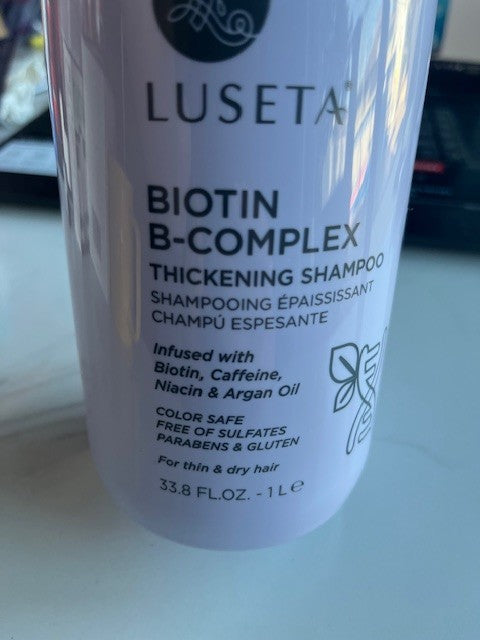 Luseta Biotin B Complex Thickening Shampoo 33.8 Oz Biotin Caffeine Niacin & Arga