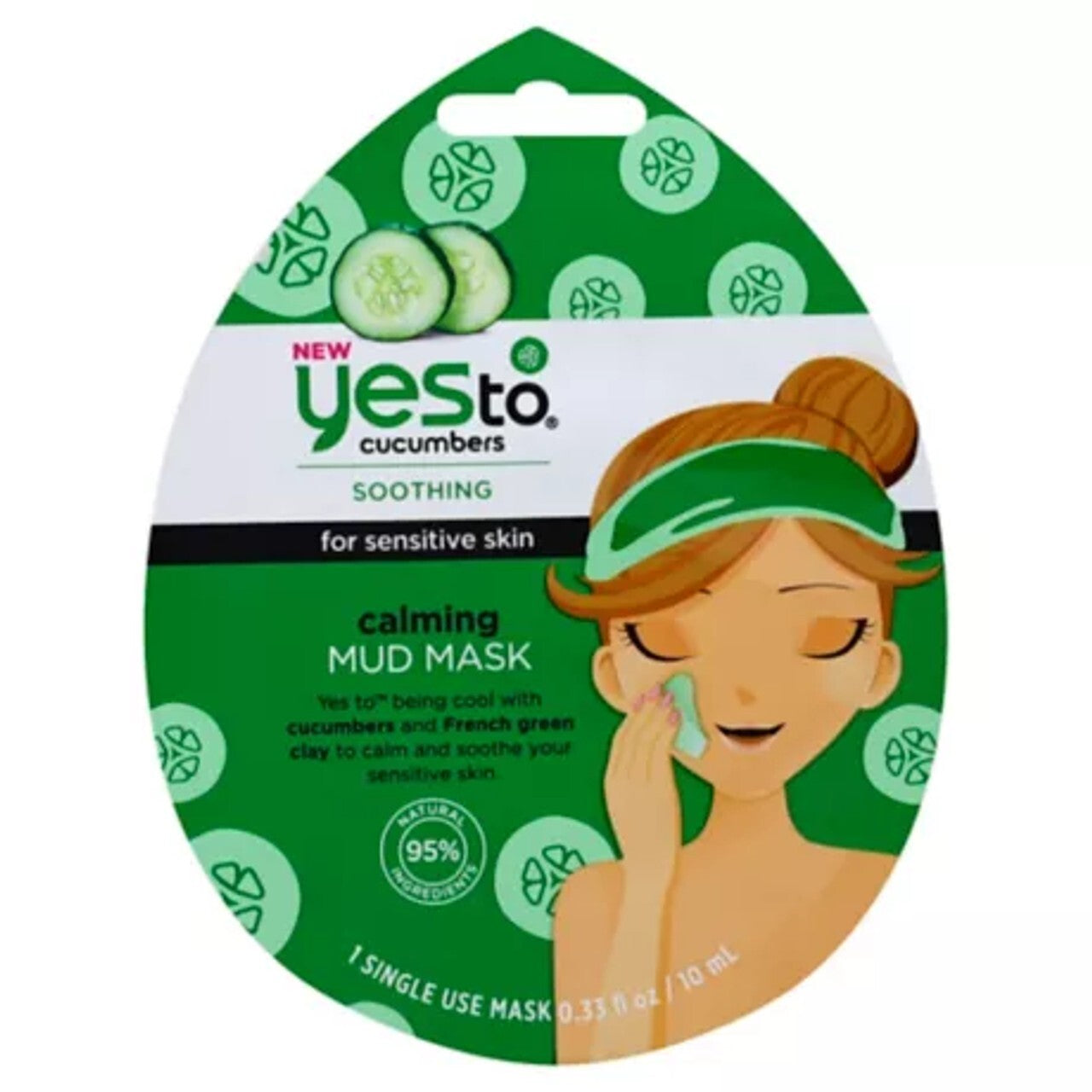 ONE  Yes To Cucumbers Calming Mud Mask For Sensitive Skin 0.33 fl oz