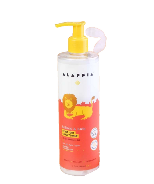 alaffia babies and kids rinse out conditioner coconut strawberry 12 oz, NEW