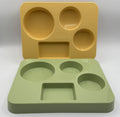 2 Perfect Portion Food Separation Plates Tray for Weight Loss Nutrition Vintage
