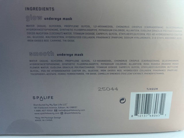 SPALIFE Under Eye Masks Duo Twin Pack, Glow & Smooth, Hyaluronic Acid 24 Patches
