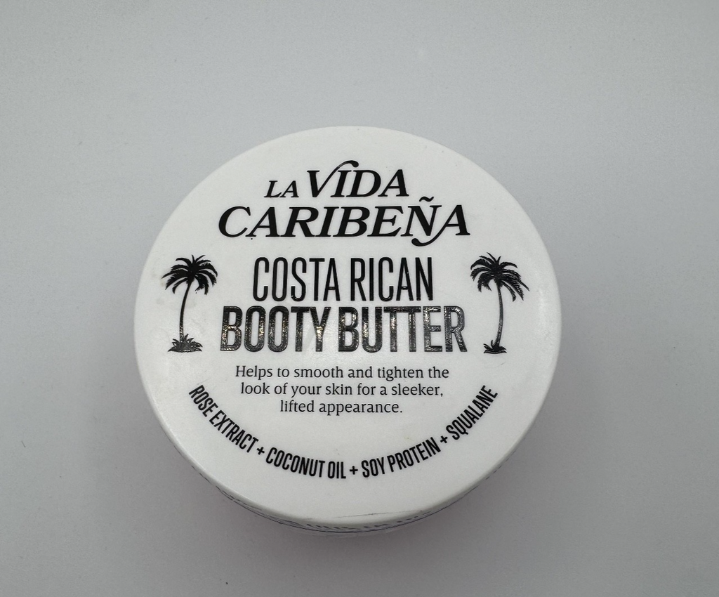La Vida Caribena Costa Rican Booty Butter, Coconut Oil Rose Extract, New 6.76 oz
