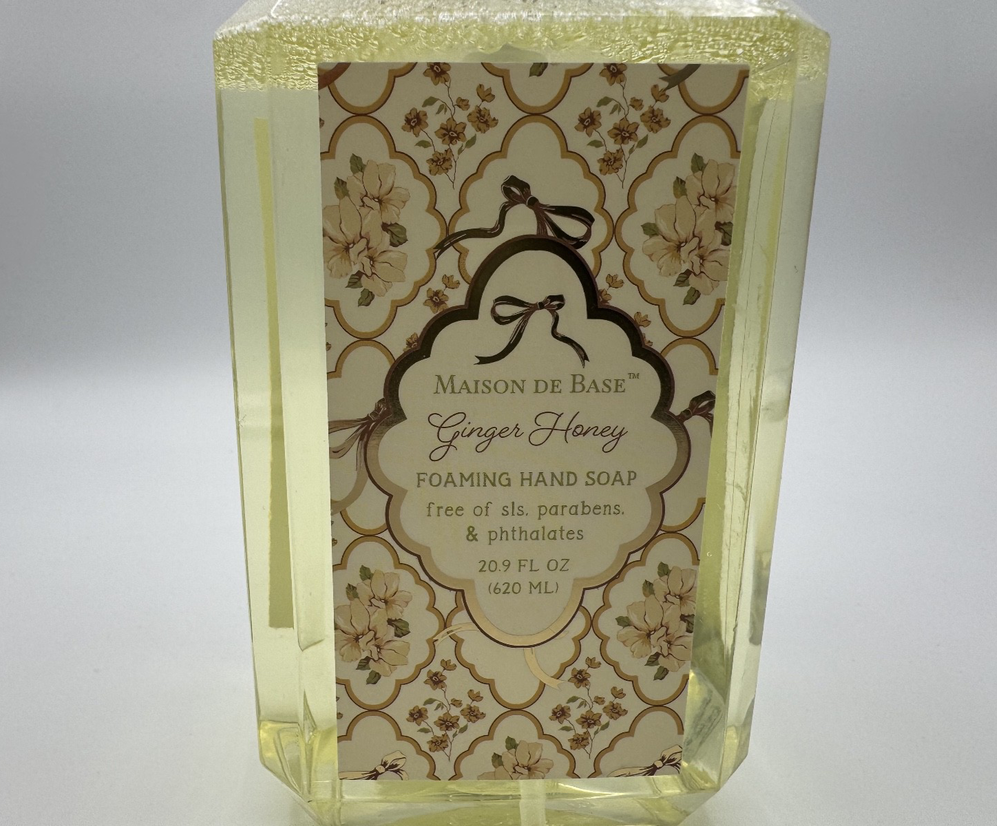 Maison De Base Ginger Honey Foaming Foam Hand Wash Soap Gold Pump 20.9oz NEW