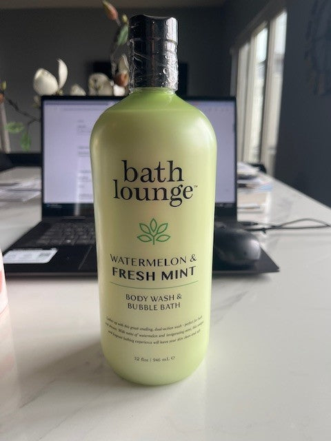 Bath Lounge Watermelon & Fresh Mint Body Wash Bubble Bath 32 fl oz - NEW SEALED