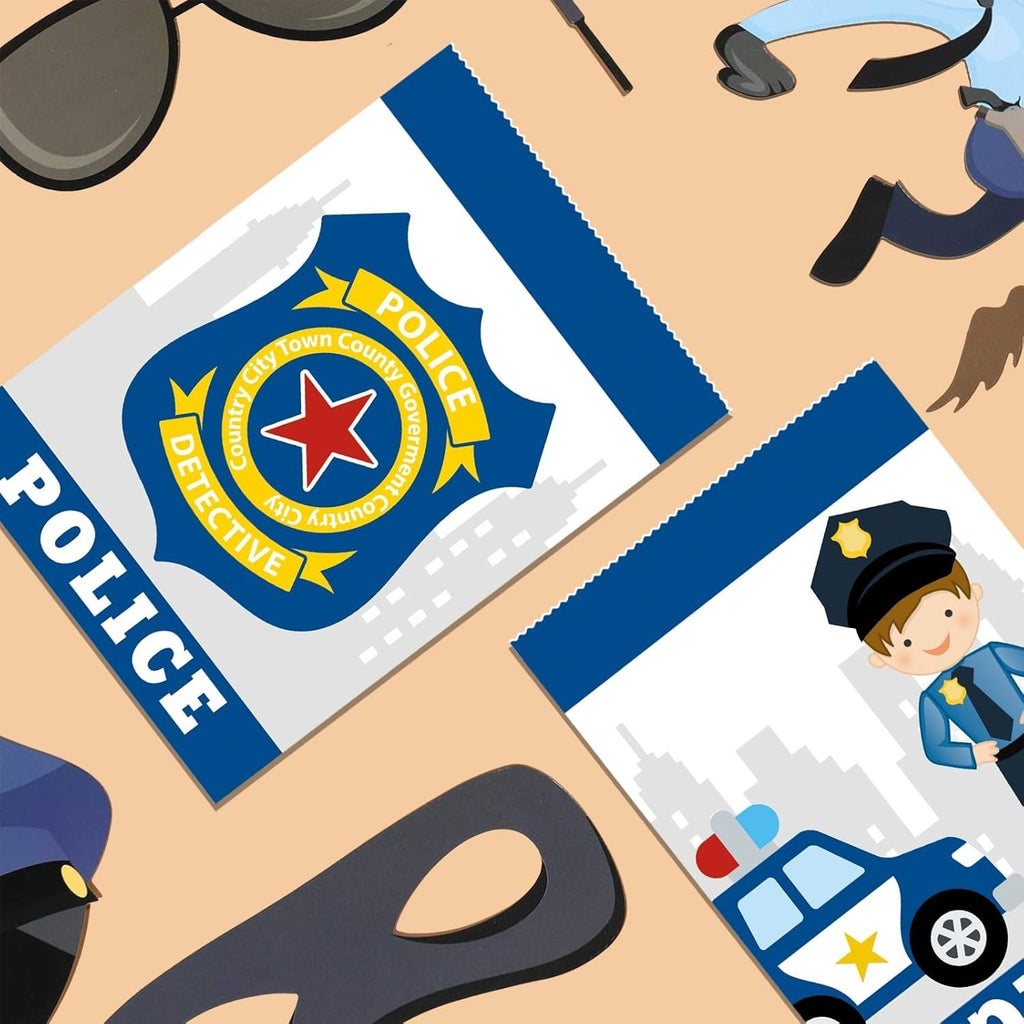24pc Police Gift Bags w/ Stickers Party Favors & Decorations for Kids Birthday