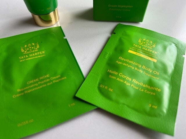 Tata Harper VERY FLASHY Cream Highlighter 4.5g VITAMIN-INFUSED + Cleanser+ Samp