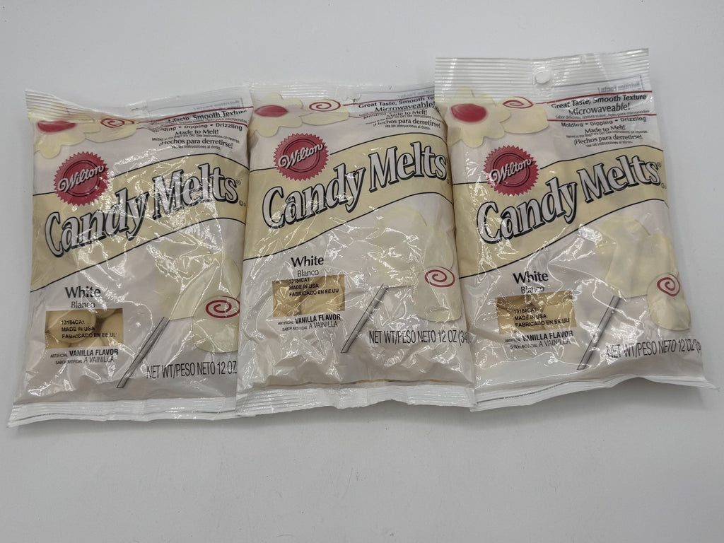 3 pk. Wilton Candy Melts - White - 12 oz Bag ea. Holiday Christmas Melt, NEW