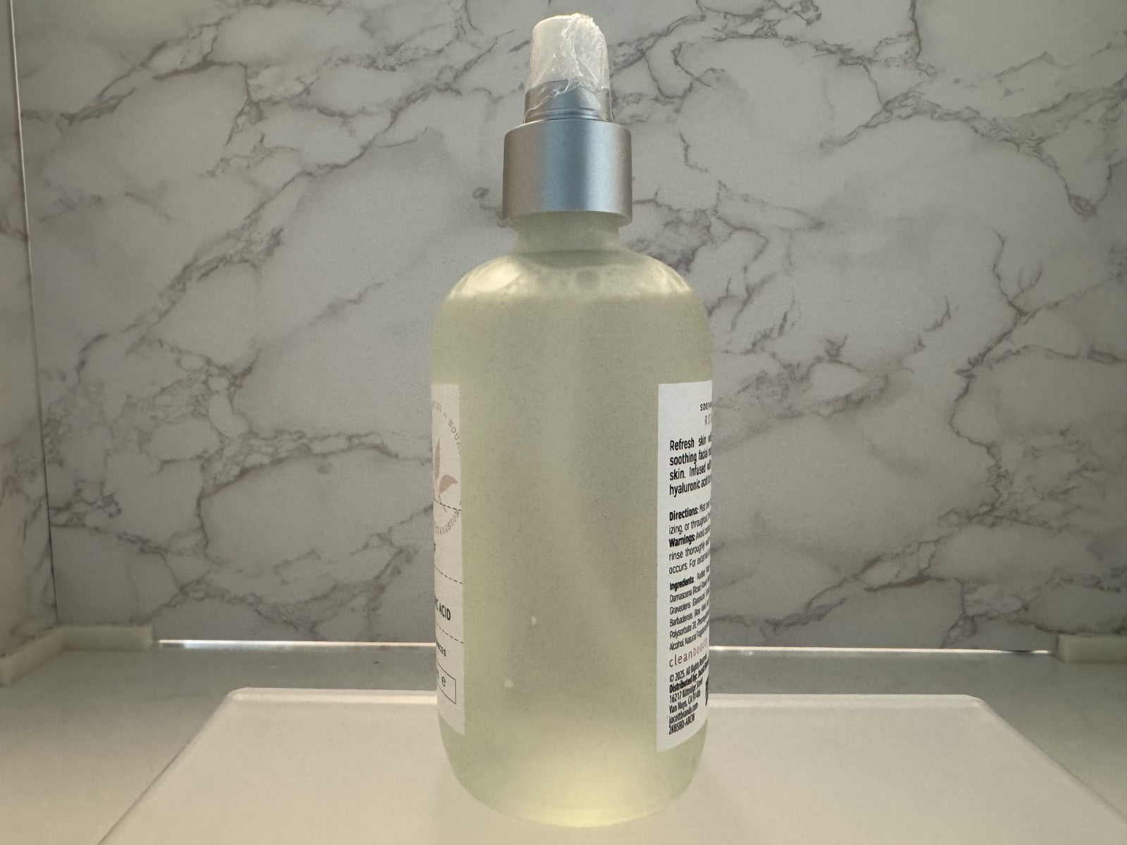 Clean Beauty Rosewater Aloe & Hyaluronic Acid Deep Soothing Facial Mist 8oz