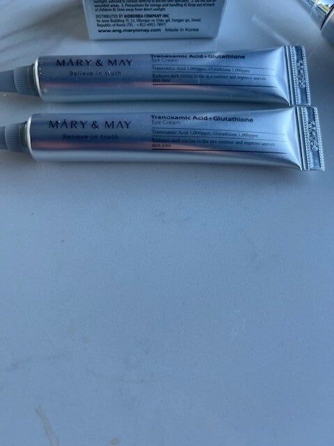 Mary & May Tranexamic, Glutathione 3pc. Eye Cream Special Set (30g/1pc +12g) NIB