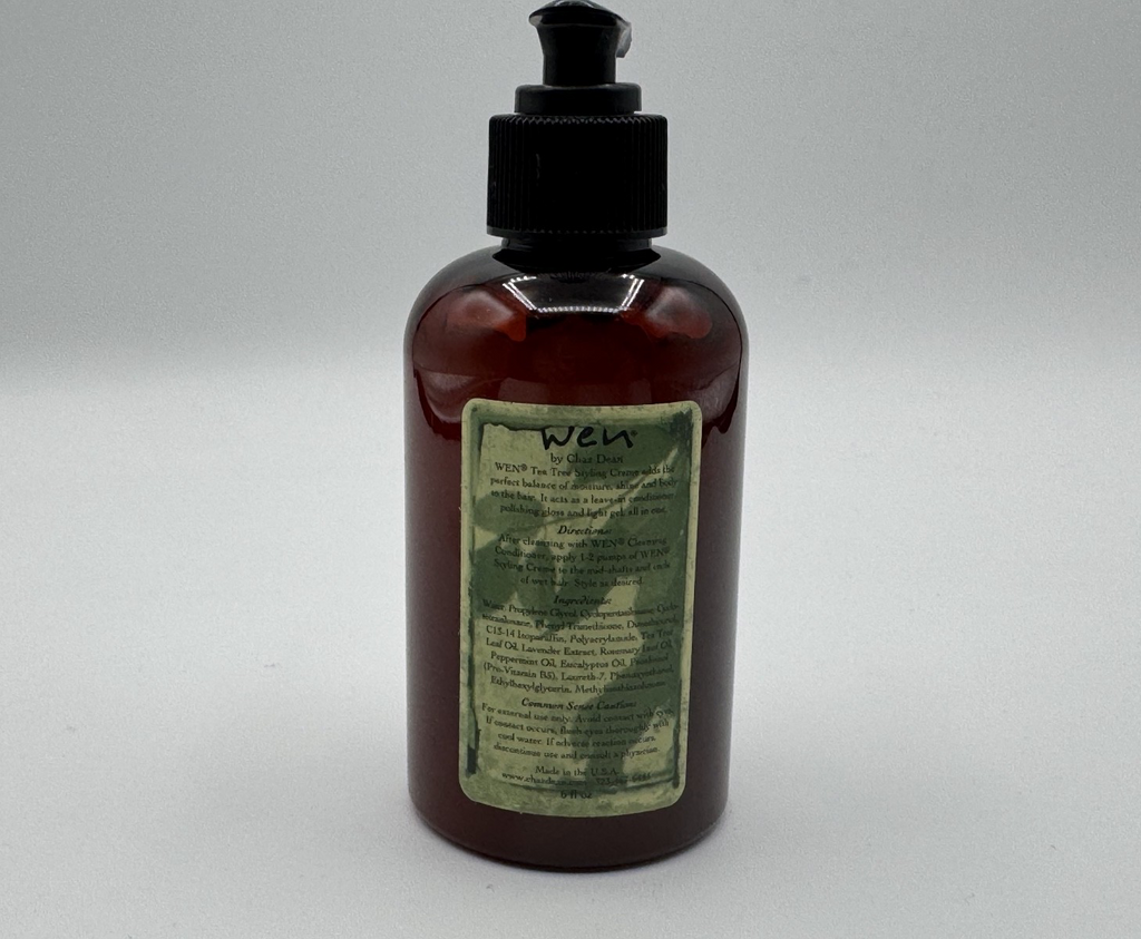 Wen By Chaz Dean Tea Tree Styling Hair Creme Cream 6 oz With Pump, NEW