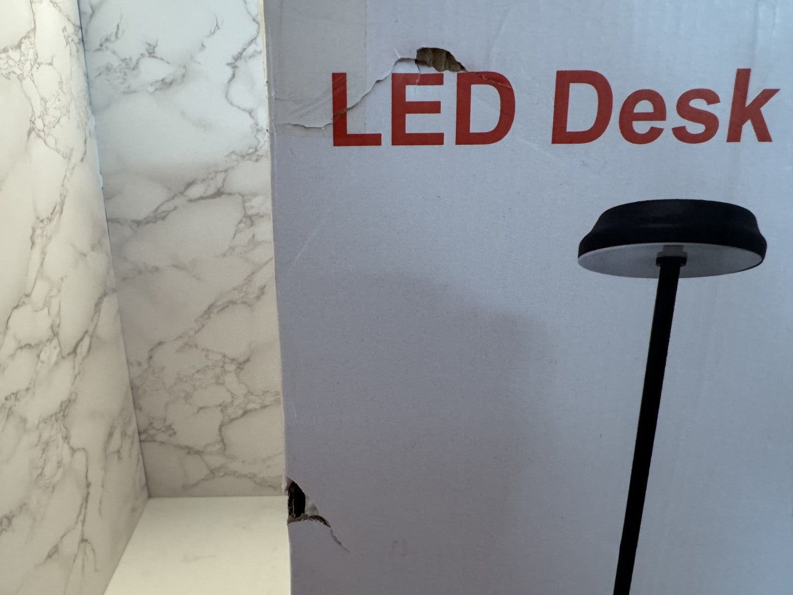 LED Touch Sensor Desk Lamp Wireless Reading Rechargeable, NEW NIB Black