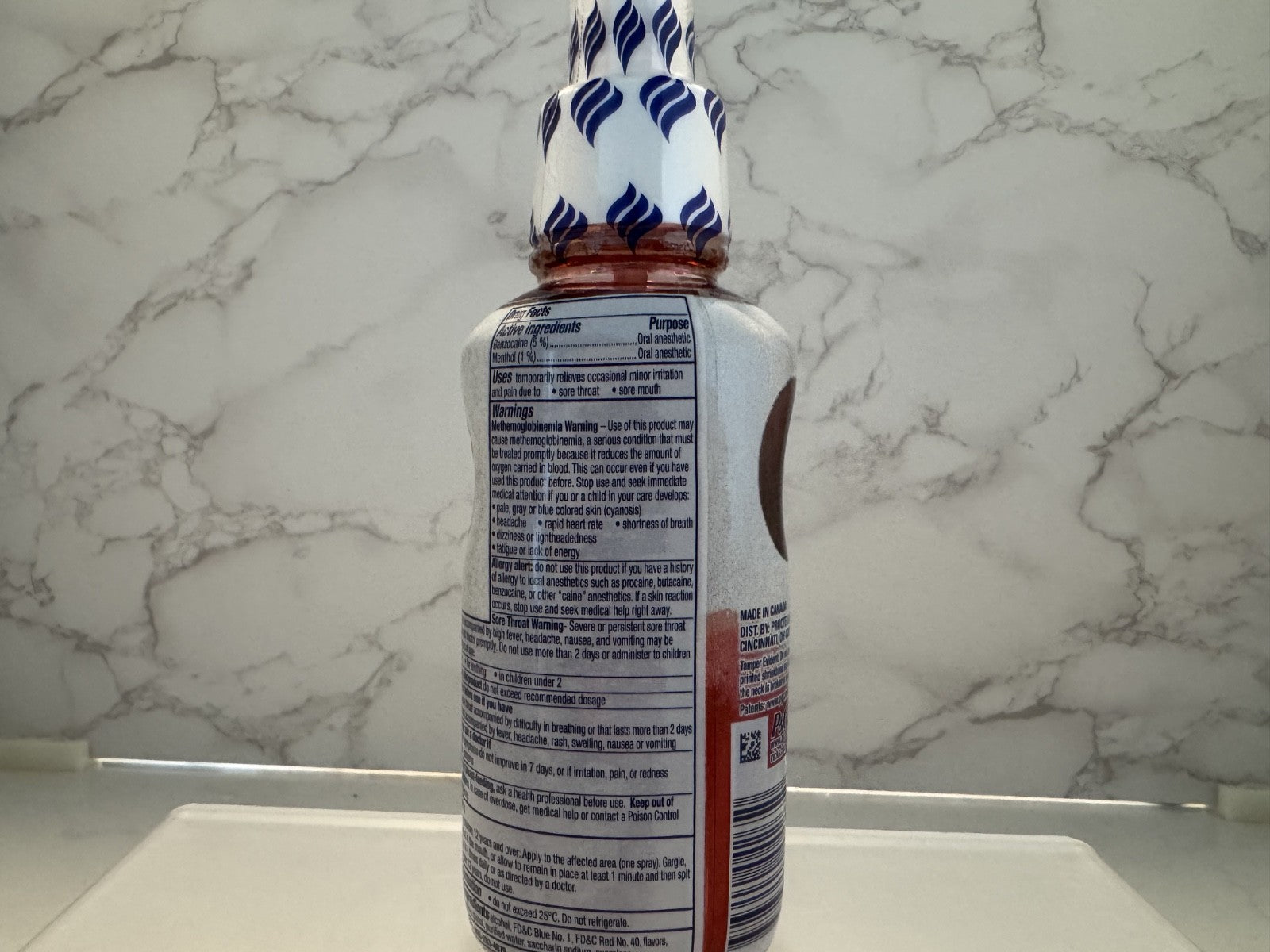Vicks VapoCool Sore Throat Cooling + Numbing Spray Cherry Berry Freeze Exp 1/27