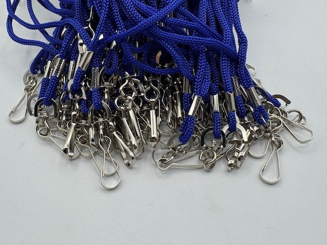 100 Premium Round ID Badge Neck Lanyards for Card Holders & Name Tags J Hook 36"