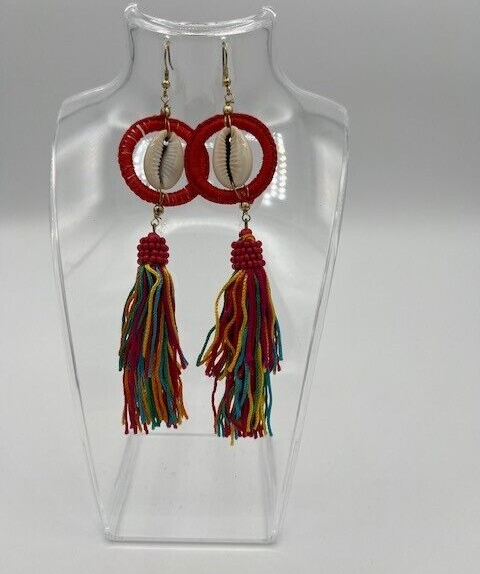 Mia Collection Fashion Earrings Multicolor Dangle Tassel Festive Jewelry New