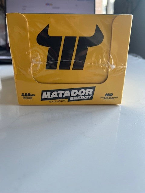 Energy Shots MATADOR Energy, More Than Energy Blue RASPBERRY, 12 pk. SEALED NIB