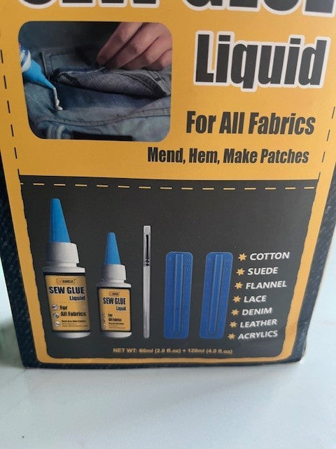LOCBONDSO Fabric Glue, Liquid Stitch Fabric Sew Glue for Clothing Adhesive NIB