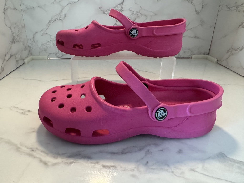 Crocs Shayna Clogs Womens 7 Pink Slip On Mary Jane Comfort Shoes Lightweight