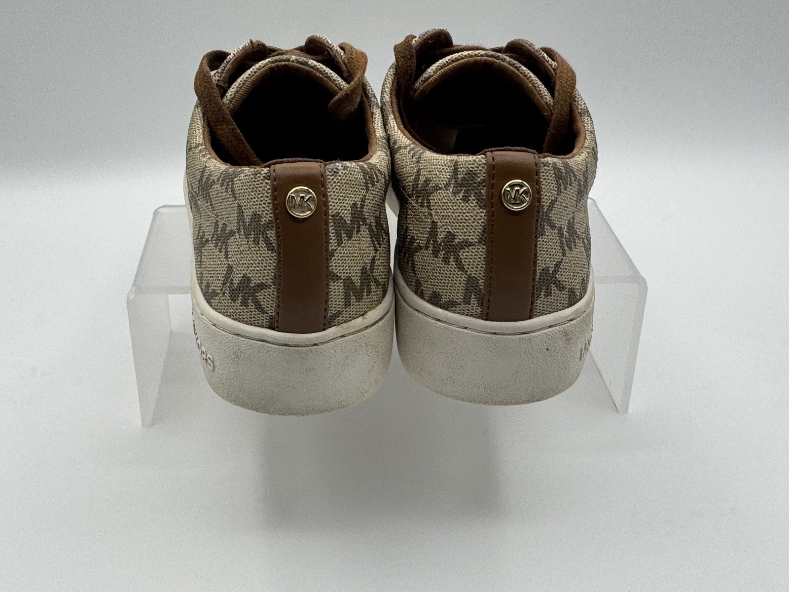 Michael Kors Signature Women's Keaton Lace Up Shoe Tan/Brown Size 6M, Pre-owned