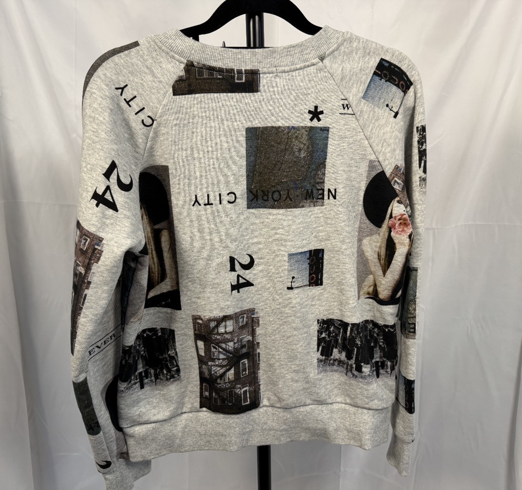 Women’s Forever 21 Pullover Sweatshirt Size S, Gray/Black, Pre-owned, Excellent
