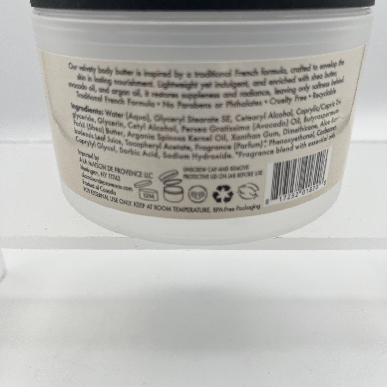 A La Maison de Provence Honeysuckle Body Butter - Shea, Avocado, Argan, 8 oz NEW