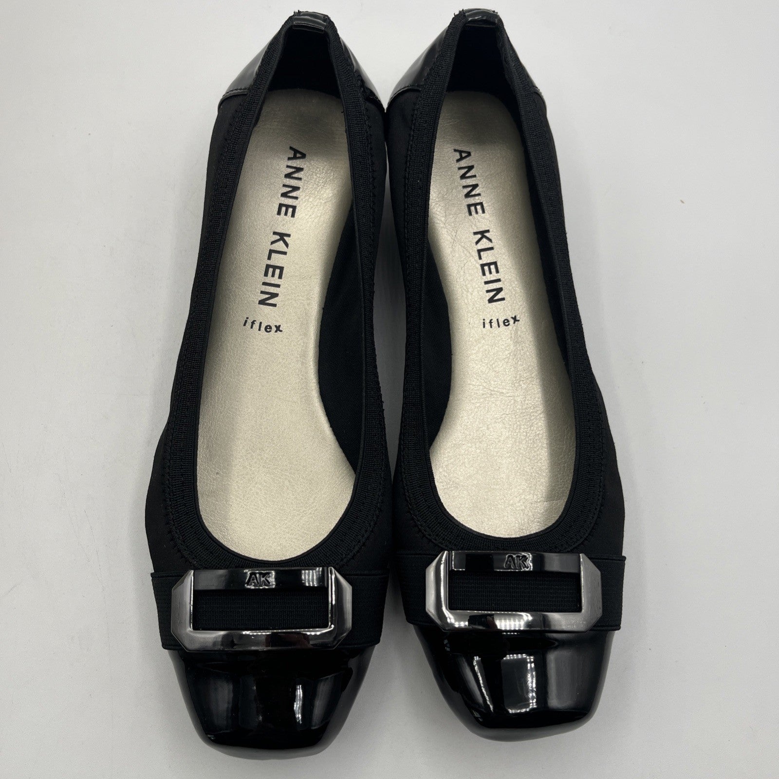 Anne Klein Signature AKUPLIFT 2 iflex Women Shoes Sz 8M Ballet black Slip on NIB