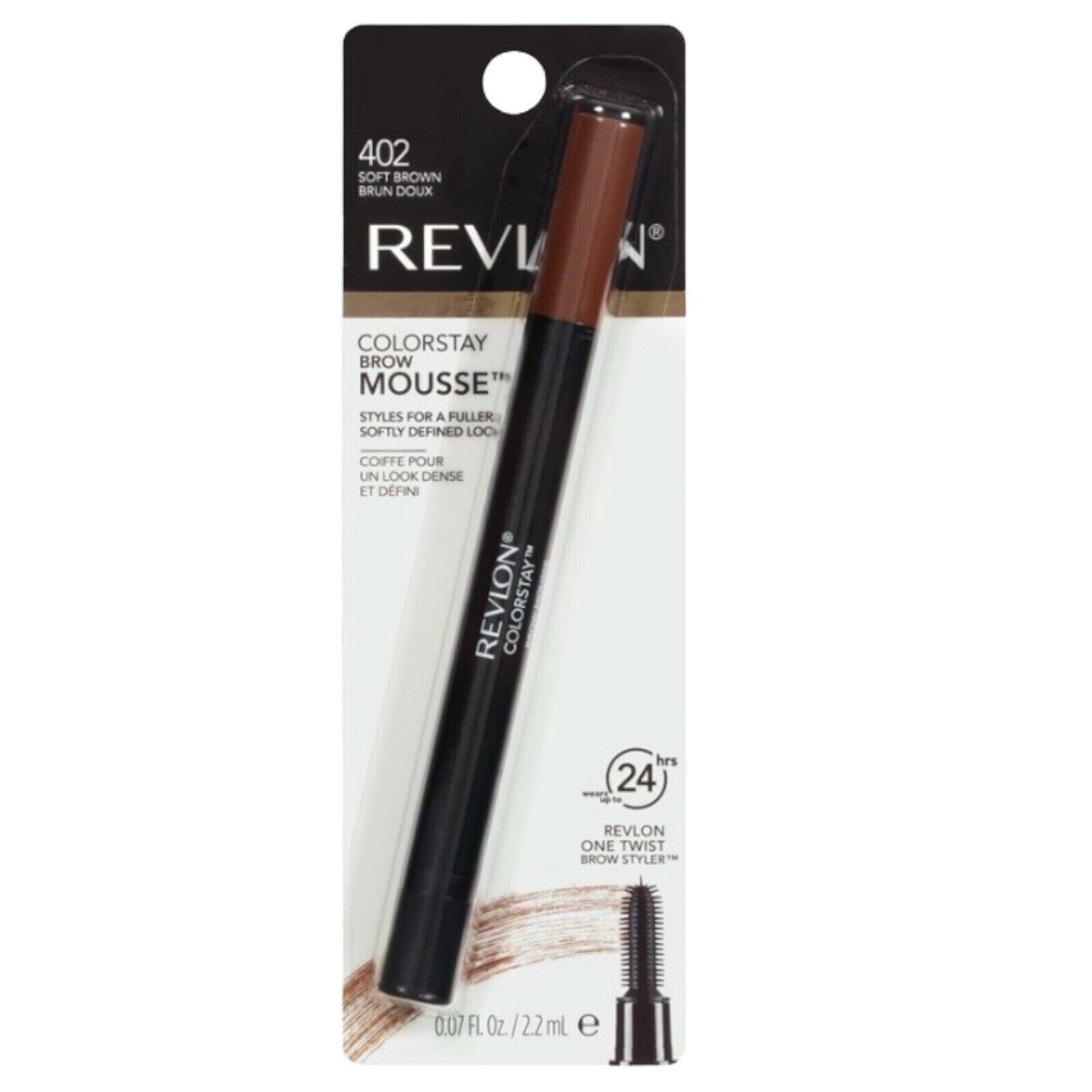 Revlon COLORSTAY BROW MOUSSE 402 SOFT BROWN Eyebrow Makeup NEW Sealed