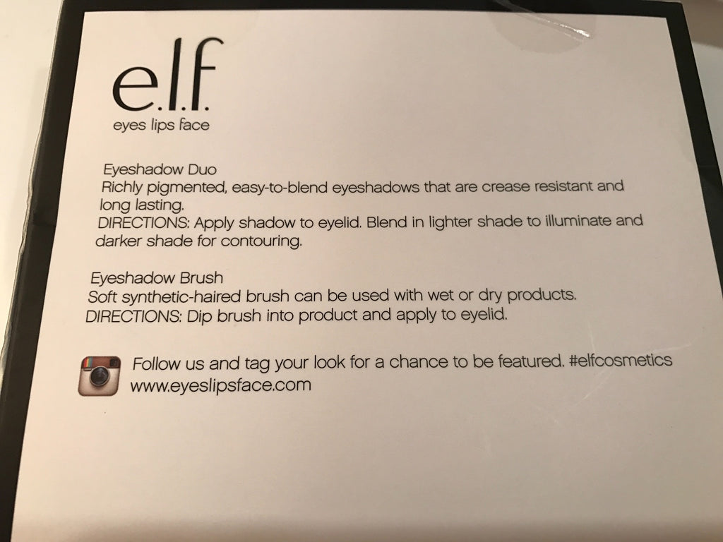 E.L.F. Day to Night Smokey Set 3 Eye shadow Duo and Brush elf Eyeshadow set 4pc