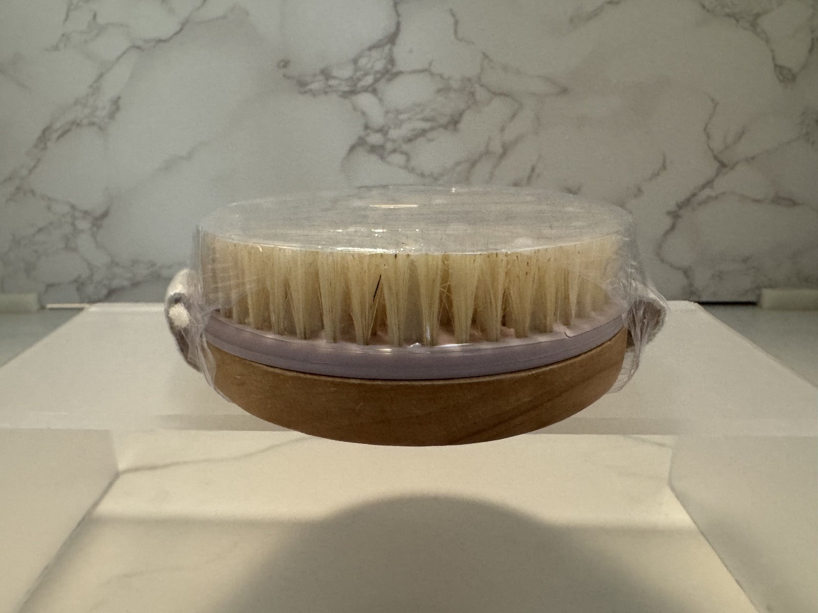 MainBasics Dry Skin Body Brush, Wood Handle, Soft Massage Bristles, Cellulite