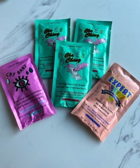 5 Mane Club 5-in-1 Deep Conditioner Cry Baby, Cha Ching, Expert 1.8oz Lot of 5