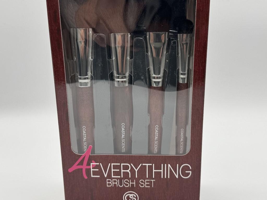 Coastal Scents Everything Brush 4pc Set, Makeup Brushes, Blush, Eye Shadow, NIB